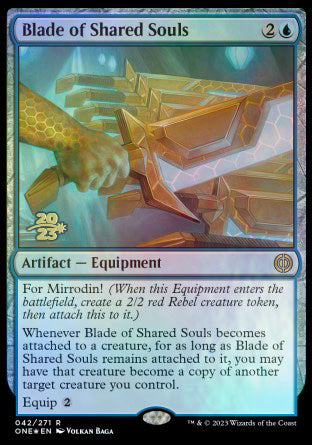 Blade of Shared Souls [Phyrexia: All Will Be One Prerelease Promos] | Cracking-Singles