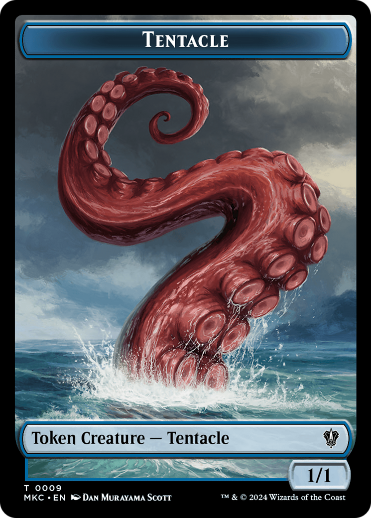 Tentacle // Koma's Coil Double-Sided Token [Murders at Karlov Manor Commander Tokens] | Cracking-Singles