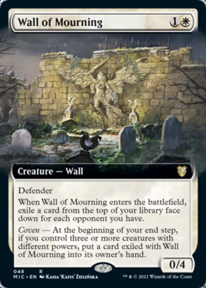 Wall of Mourning (Extended) [Innistrad: Midnight Hunt Commander] | Cracking-Singles