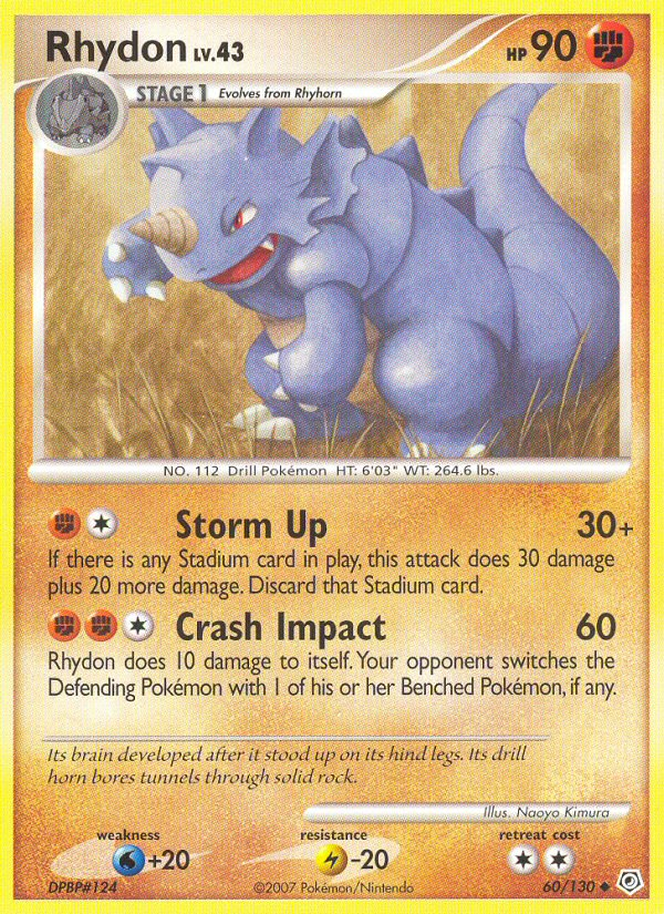 Rhydon (60/130) [Diamond & Pearl: Base Set] | Cracking-Singles