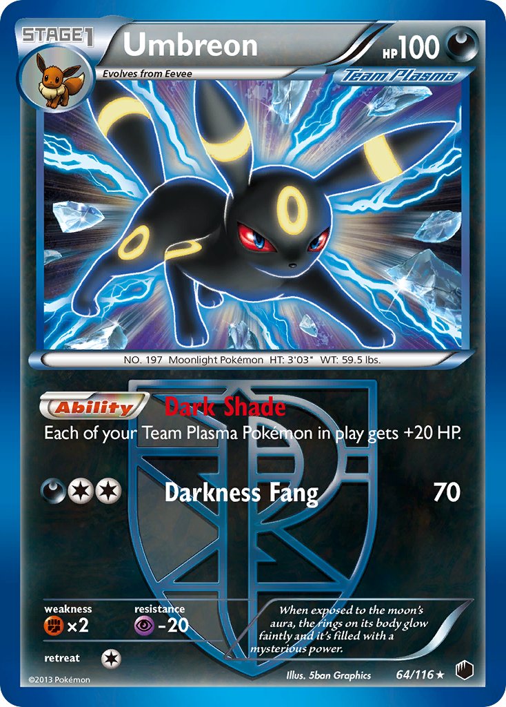 Umbreon (64/116) (Moltres Legendary Battle Deck) (Theme Deck Exclusive) [Black & White: Plasma Freeze] | Cracking-Singles