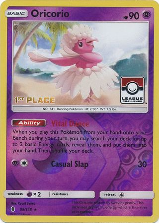 Oricorio (55/145) (League Promo 1st Place) [Sun & Moon: Guardians Rising] | Cracking-Singles