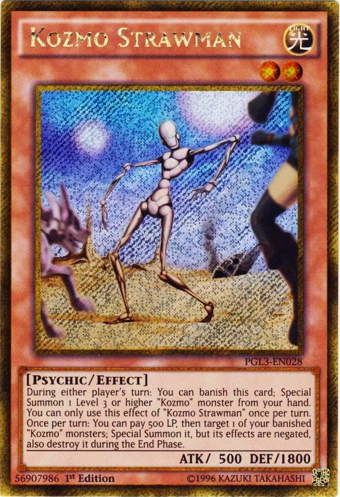 Kozmo Strawman [PGL3-EN028] Gold Secret Rare | Cracking-Singles