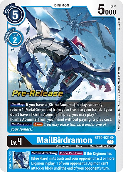 MailBirdramon [BT10-021] [Xros Encounter Pre-Release Cards] | Cracking-Singles