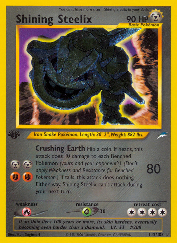 Shining Steelix (112/105) [Neo Destiny 1st Edition] | Cracking-Singles