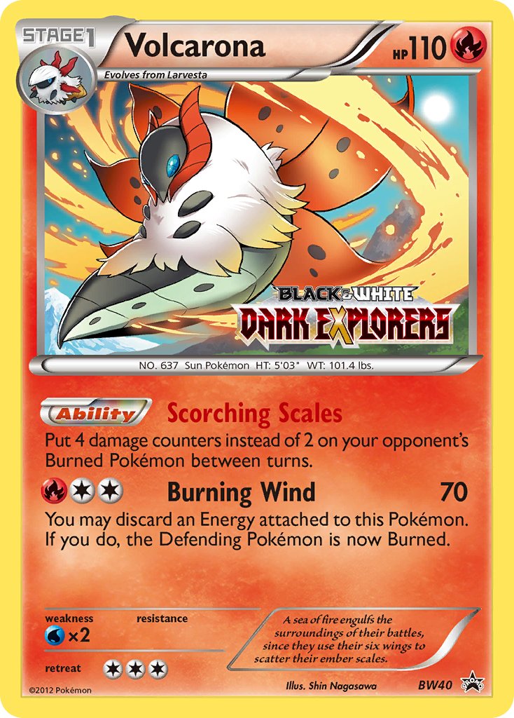 Volcarona (BW40) (Staff Prerelease Promo) [Black & White: Black Star Promos] | Cracking-Singles