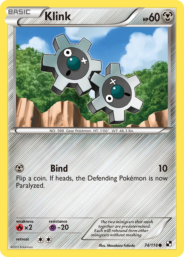 Klink (74/114) (Cracked Ice Holo) (Blister Exclusive) [Black & White: Base Set] | Cracking-Singles