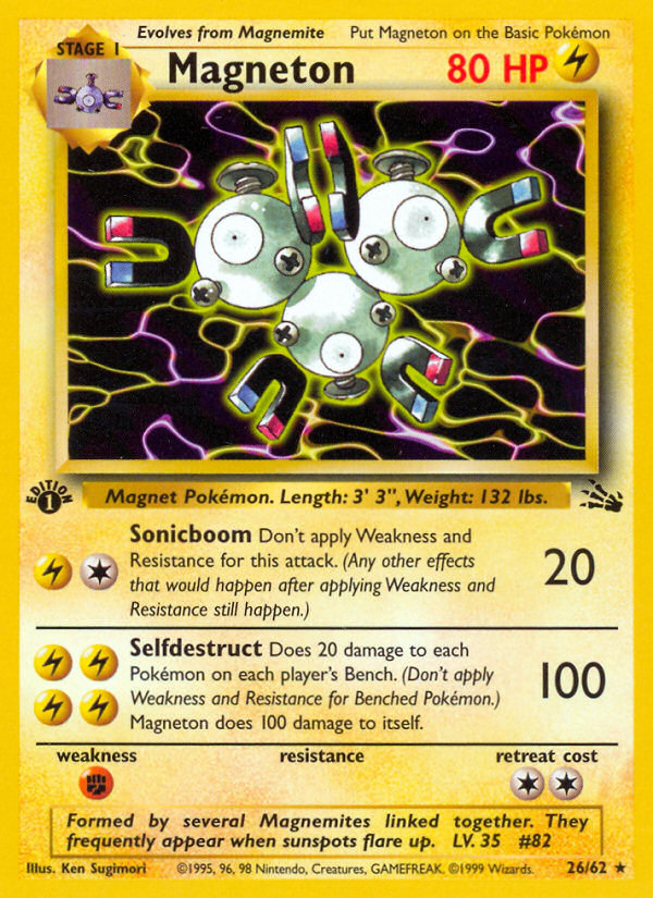 Magneton (26/62) [Fossil 1st Edition] | Cracking-Singles