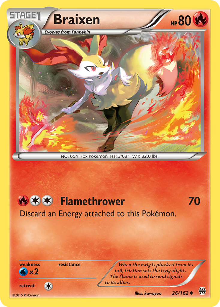 Braixen (26/162) [XY: BREAKthrough] | Cracking-Singles