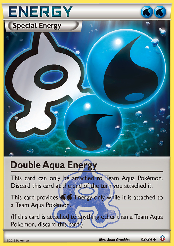 Double Aqua Energy (33/34) [XY: Double Crisis] | Cracking-Singles