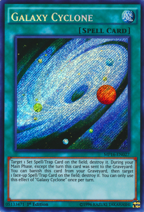 Galaxy Cyclone [MP16-EN027] Secret Rare | Cracking-Singles