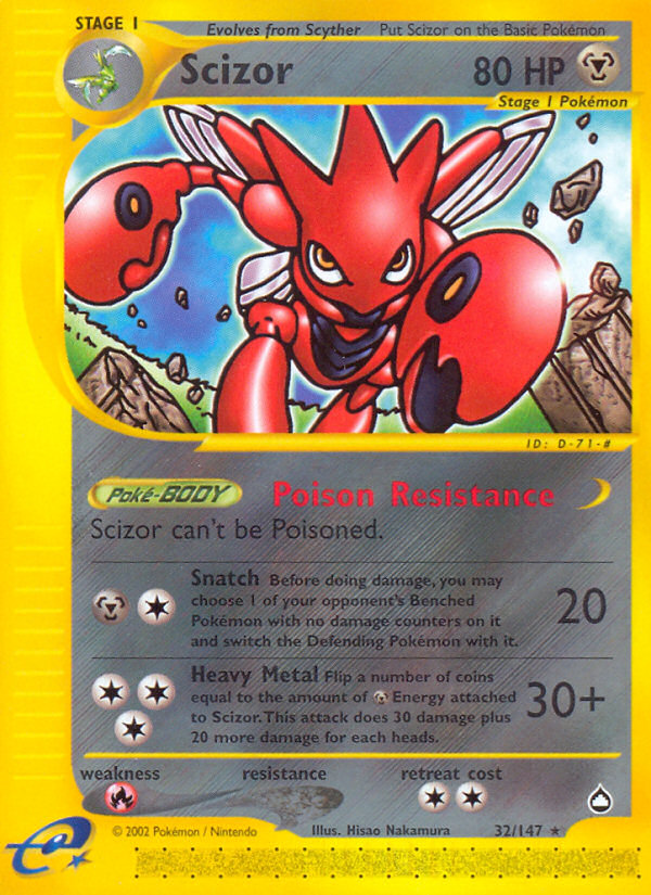 Scizor (32/147) [Aquapolis] | Cracking-Singles