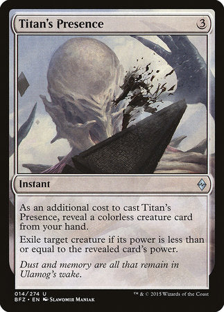 Titan's Presence [Battle for Zendikar] | Cracking-Singles