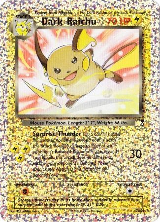 Dark Raichu (S3/S4) [Box Topper] | Cracking-Singles