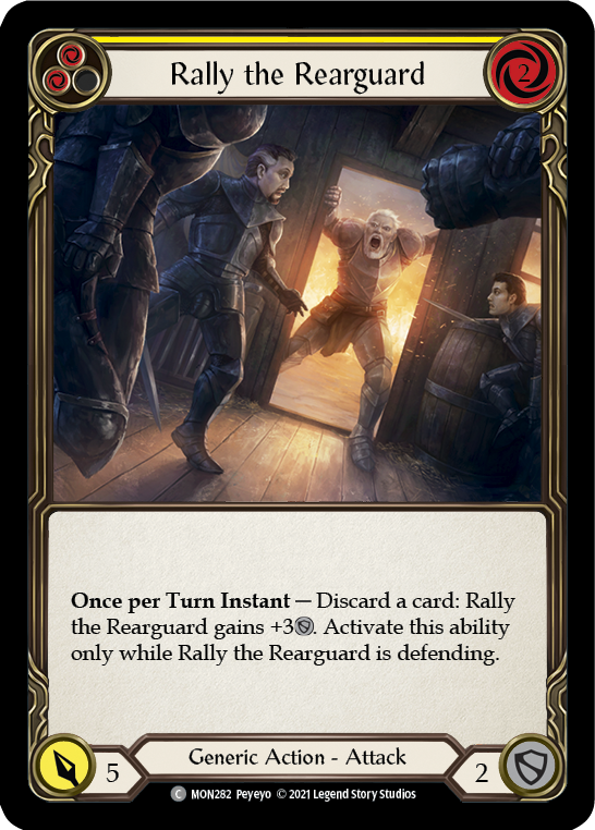 Rally the Rearguard (Yellow) (Rainbow Foil) [MON282-RF] 1st Edition Rainbow Foil | Cracking-Singles