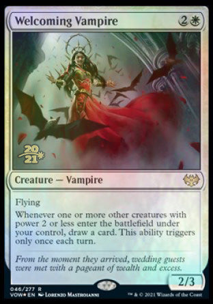 Welcoming Vampire [Innistrad: Crimson Vow Prerelease Promos] | Cracking-Singles