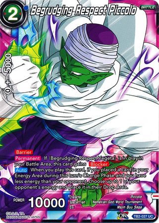 Begrudging Respect Piccolo [TB2-027] | Cracking-Singles