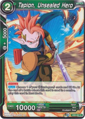 Tapion, Unsealed Hero [DB3-067] | Cracking-Singles