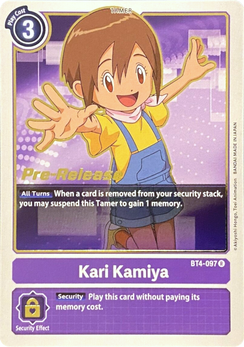 Kari Kamiya [BT4-097] [Great Legend Pre-Release Promos] | Cracking-Singles