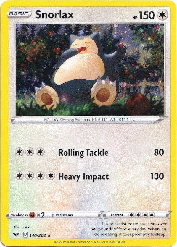 Snorlax (140/202) (Cosmos Holo) [Sword & Shield: Base Set] | Cracking-Singles