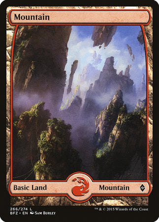 Mountain (266) - Full Art [Battle for Zendikar] | Cracking-Singles