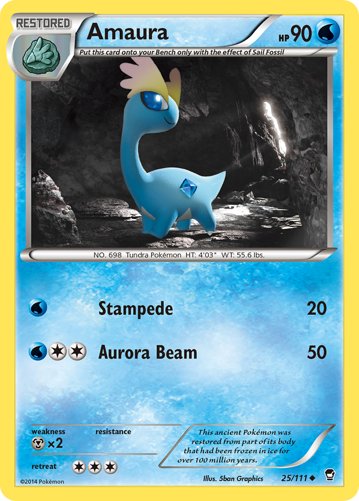 Amaura (25/111) [XY: Furious Fists] | Cracking-Singles