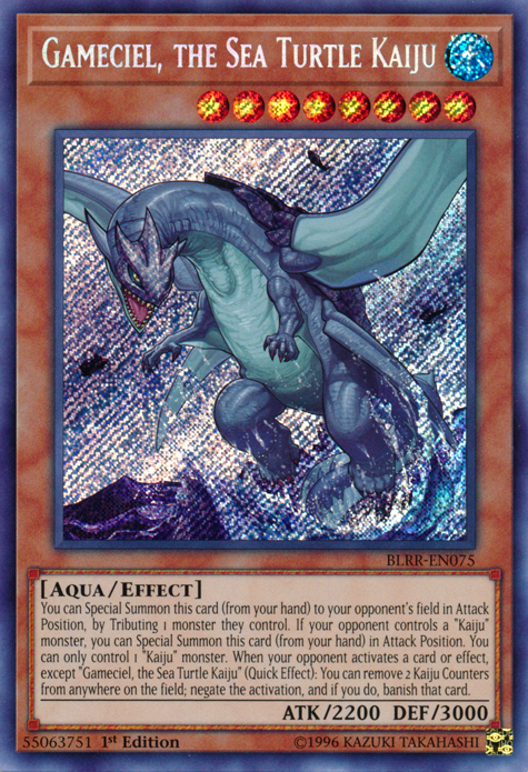 Gameciel, the Sea Turtle Kaiju [BLRR-EN075] Secret Rare | Cracking-Singles