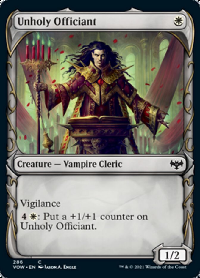 Unholy Officiant (Showcase Fang Frame) [Innistrad: Crimson Vow] | Cracking-Singles