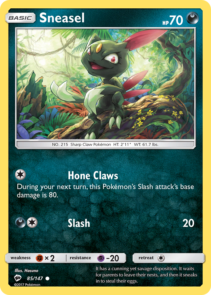 Sneasel (85/147) [Sun & Moon: Burning Shadows] | Cracking-Singles