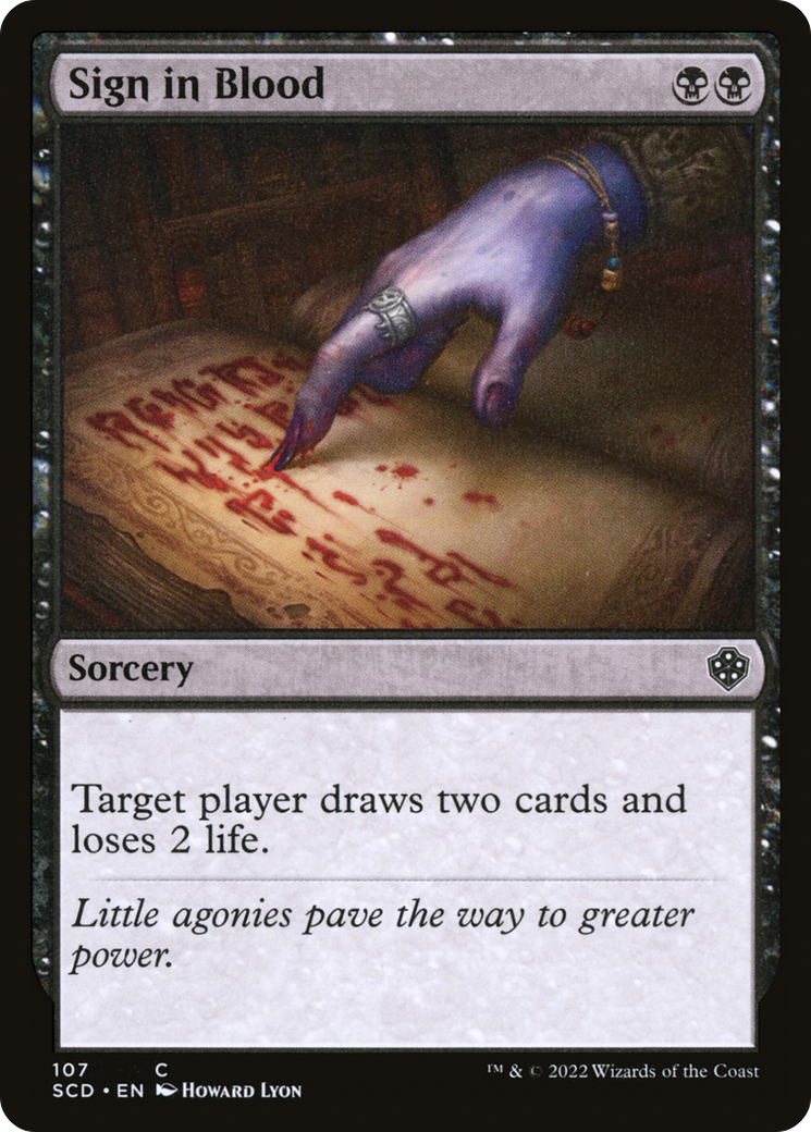 Sign in Blood [Starter Commander Decks] | Cracking-Singles