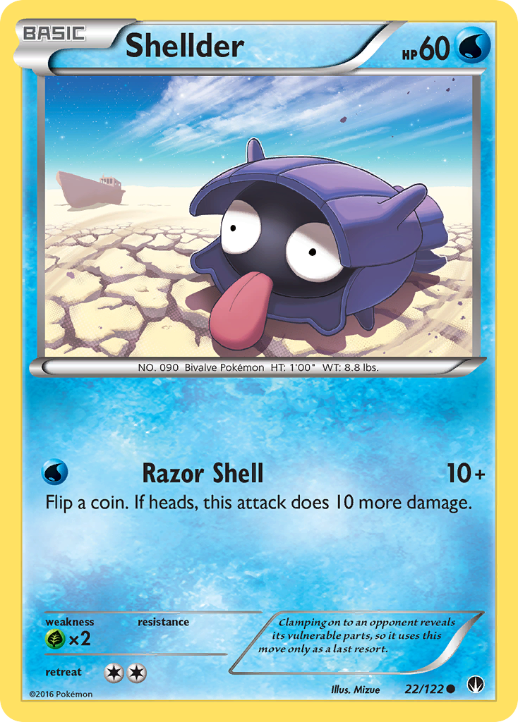 Shellder (22/122) [XY: BREAKpoint] | Cracking-Singles