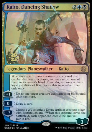 Kaito, Dancing Shadow [Phyrexia: All Will Be One Prerelease Promos] | Cracking-Singles