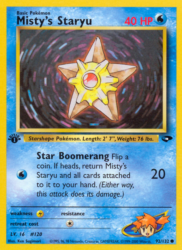 Misty's Staryu (92/132) [Gym Challenge 1st Edition] | Cracking-Singles