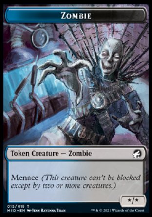 Zombie Token (015) [Innistrad: Midnight Hunt Tokens] | Cracking-Singles