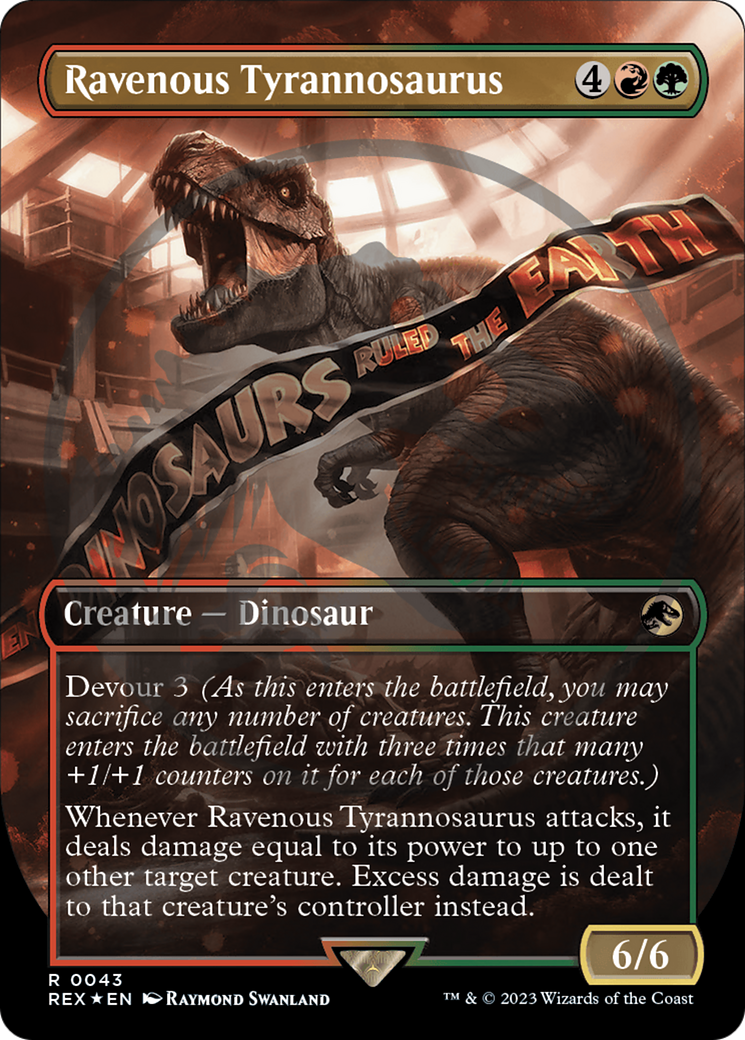 Ravenous Tyrannosaurus Emblem (Borderless) [Jurassic World Collection Tokens] | Cracking-Singles