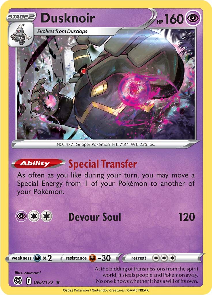 Dusknoir (062/172) [Sword & Shield: Brilliant Stars] | Cracking-Singles