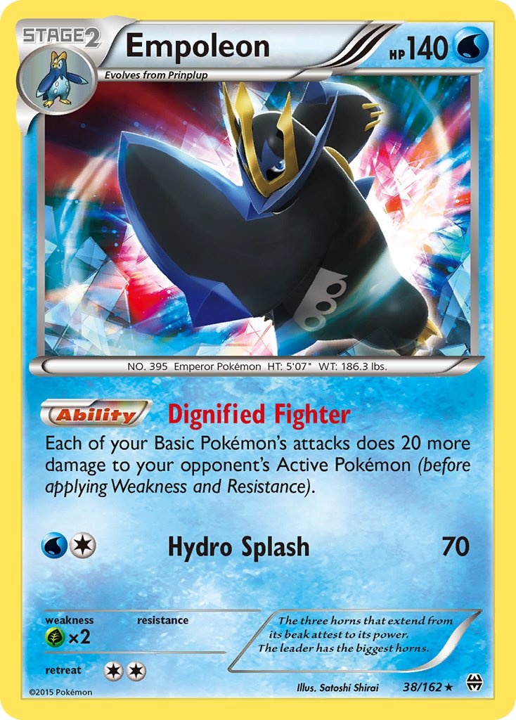 Empoleon (38/162) (Battle Arena Deck Exclusive) (Theme Deck Exclusive) [XY: BREAKthrough] | Cracking-Singles