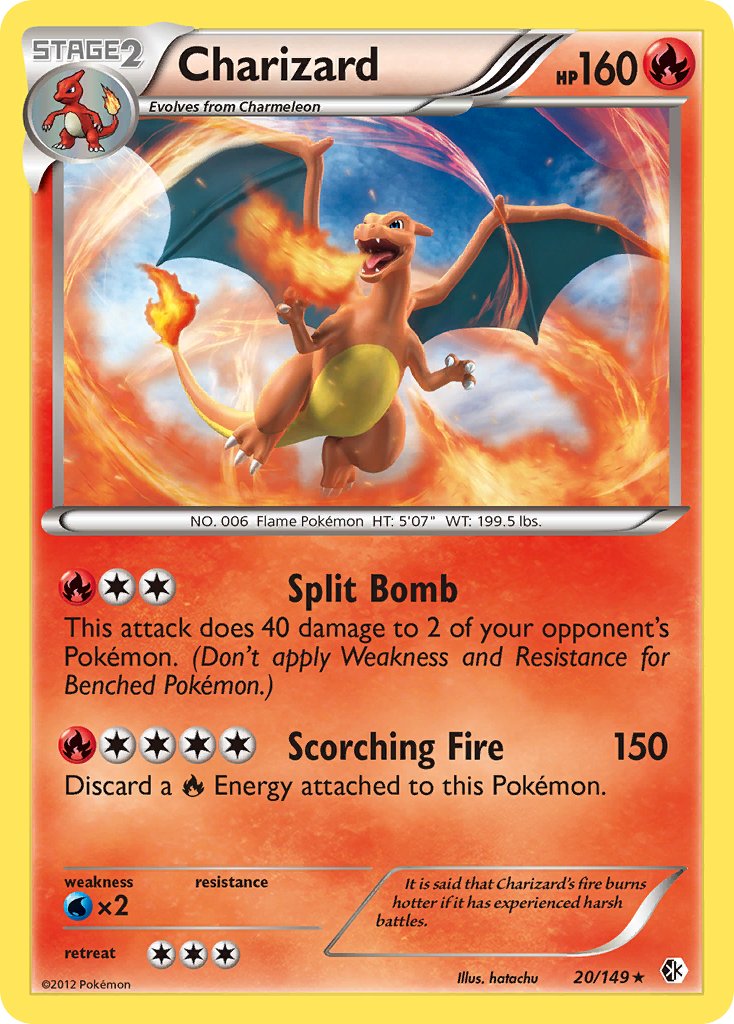 Charizard (20/149) (Cosmos Holo) (Blister Exclusive) [Black & White: Boundaries Crossed] | Cracking-Singles