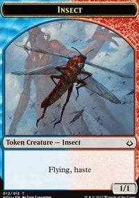 Insect // Warrior Double-sided Token [Hour of Devastation Tokens] | Cracking-Singles