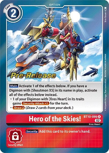 Hero of the Skies! [BT10-095] [Xros Encounter Pre-Release Cards] | Cracking-Singles