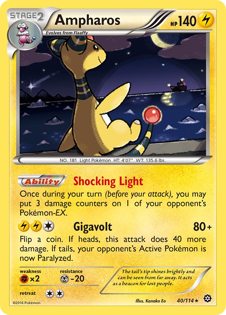 Ampharos (40/114) (Theme Deck Exclusive) [XY: Steam Siege] | Cracking-Singles