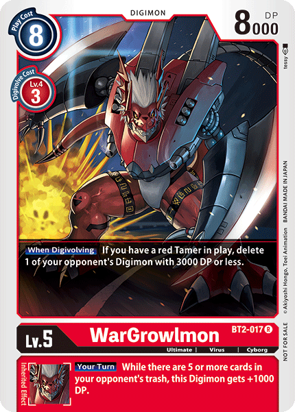 WarGrowlmon [BT2-017] (Alternate Art) [Release Special Booster Ver.1.0] | Cracking-Singles