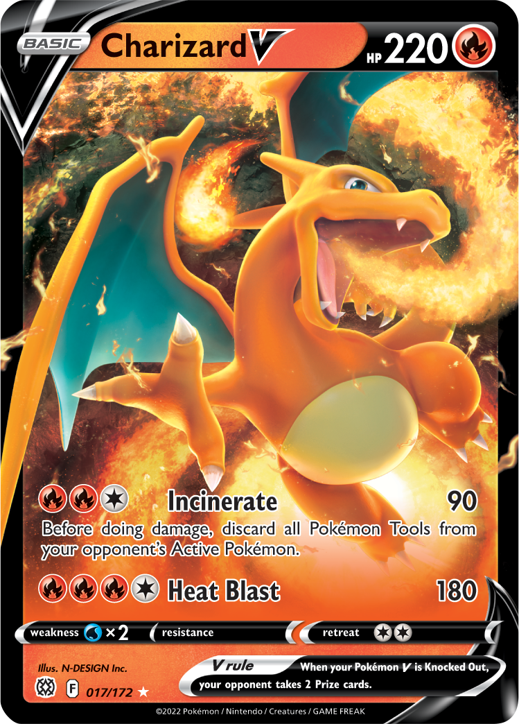 Charizard V (017/172) [Sword & Shield: Brilliant Stars] | Cracking-Singles