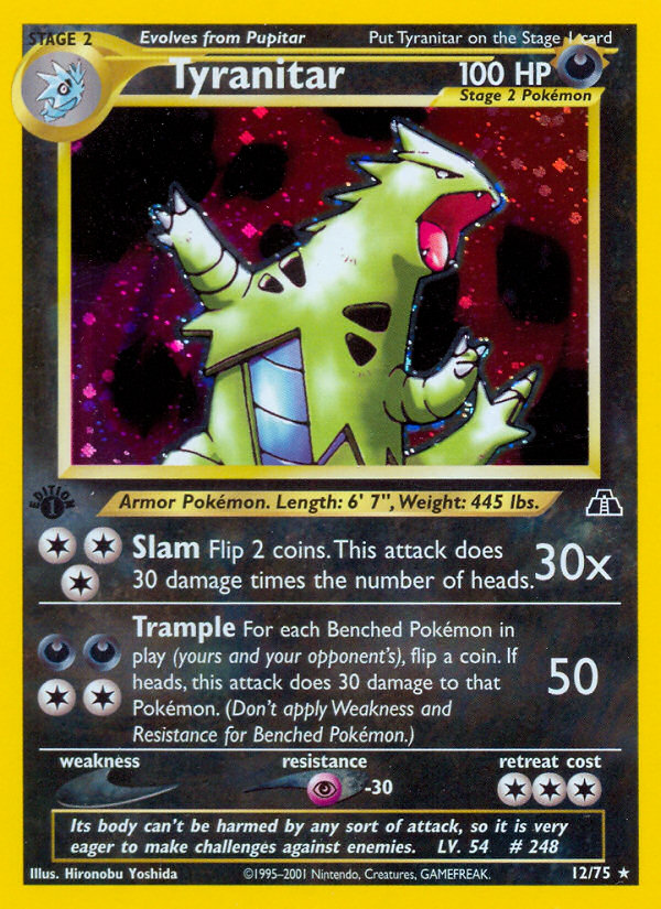 Tyranitar (12/75) [Neo Discovery 1st Edition] | Cracking-Singles