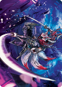 Blade-Blizzard Kitsune Art Card [Kamigawa: Neon Dynasty Art Series] | Cracking-Singles