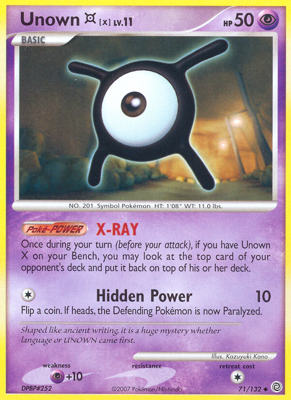 Unown X (71/132) [Diamond & Pearl: Secret Wonders] | Cracking-Singles