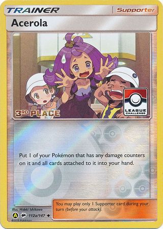 Acerola (112a/147) (League Promo 3rd Place) [Sun & Moon: Burning Shadows] | Cracking-Singles