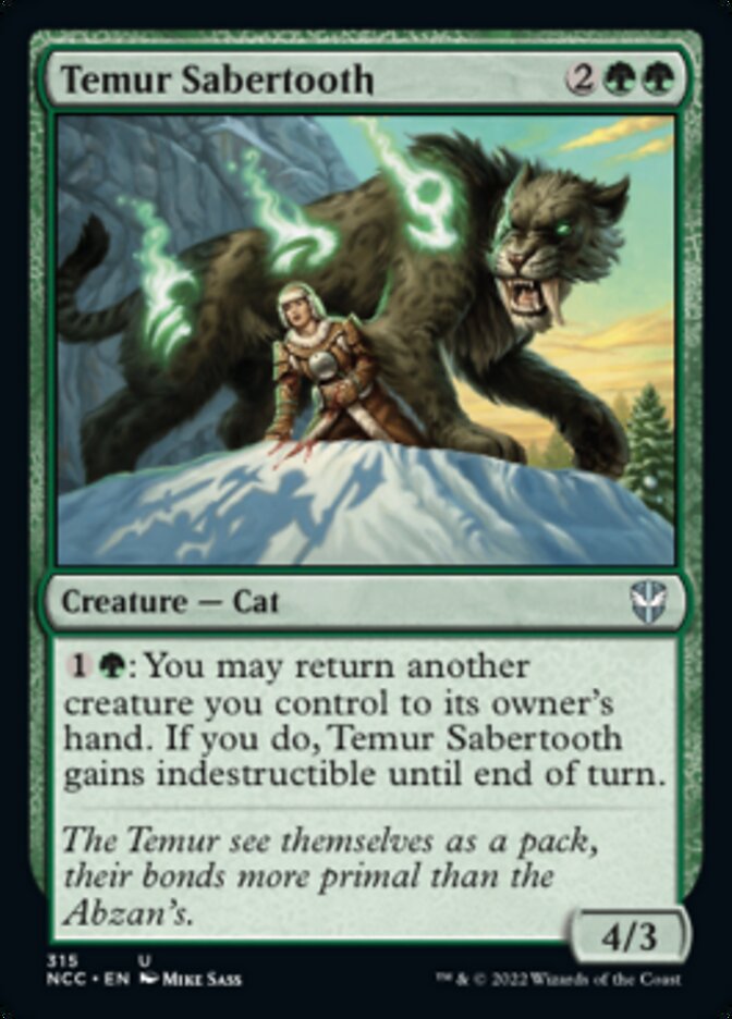 Temur Sabertooth [Streets of New Capenna Commander] | Cracking-Singles