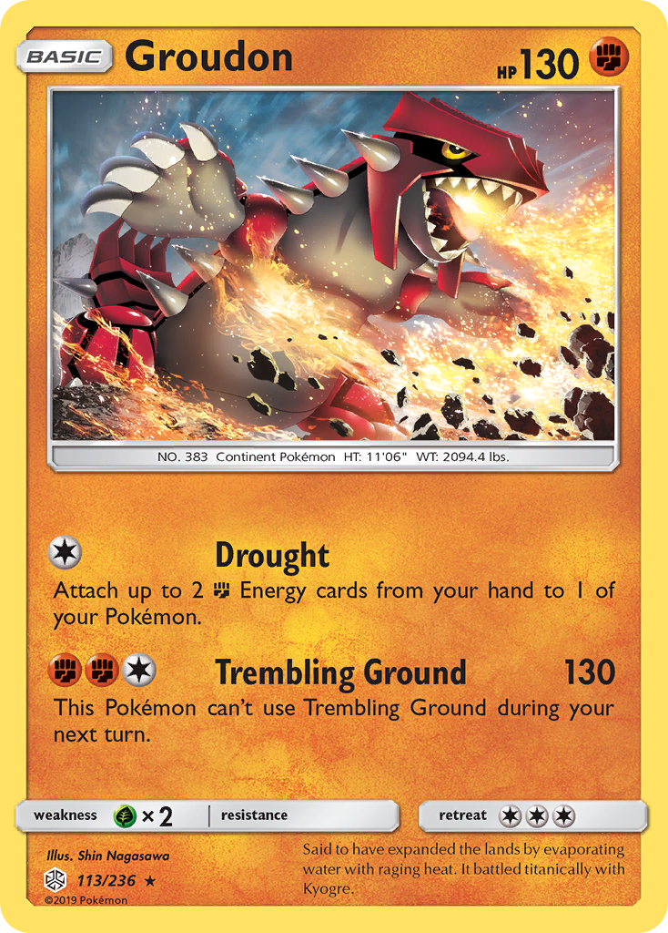 Groudon (113/236) [Sun & Moon: Cosmic Eclipse] | Cracking-Singles