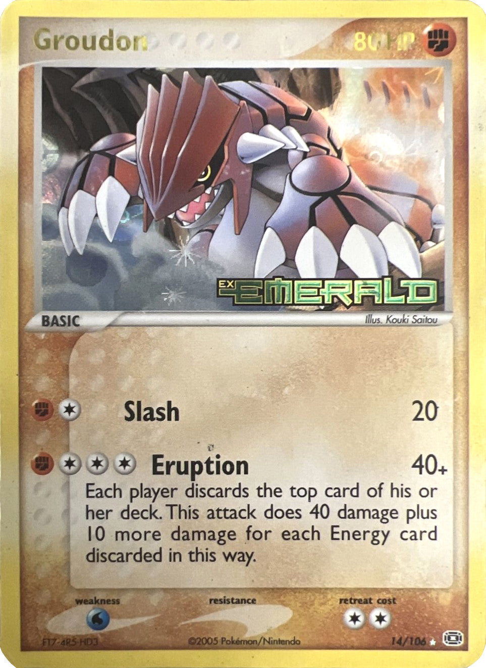 Groudon (14/106) (Stamped) [EX: Emerald] | Cracking-Singles